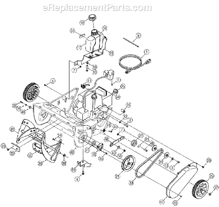 Page C Diagram and Parts List for 31AS295-801 2006 Yard Man Snow Blower